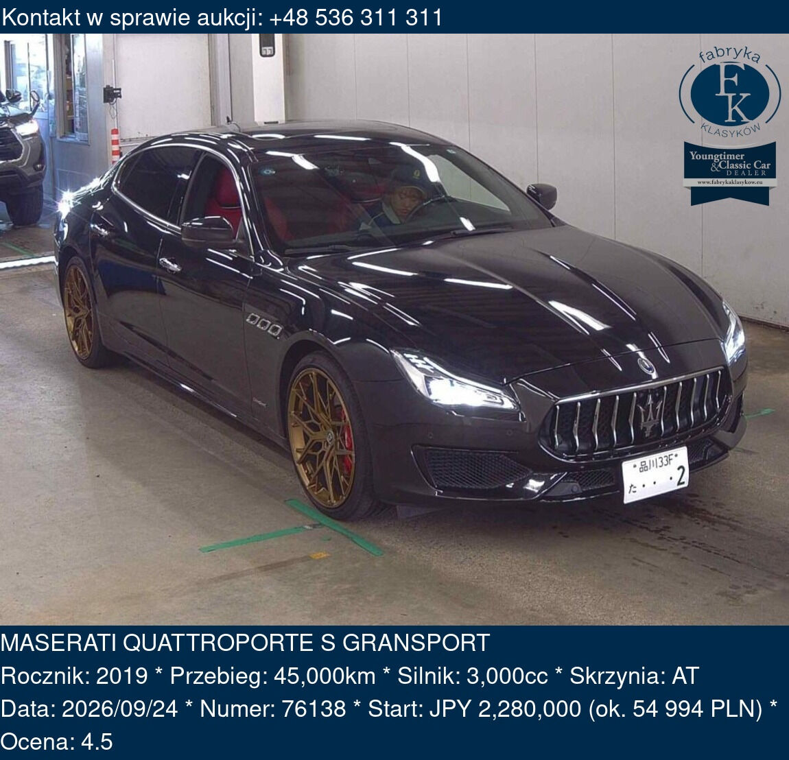 MASERATI QUATTROPORTE S GRANSPORT 2019 - zdjęcie 2