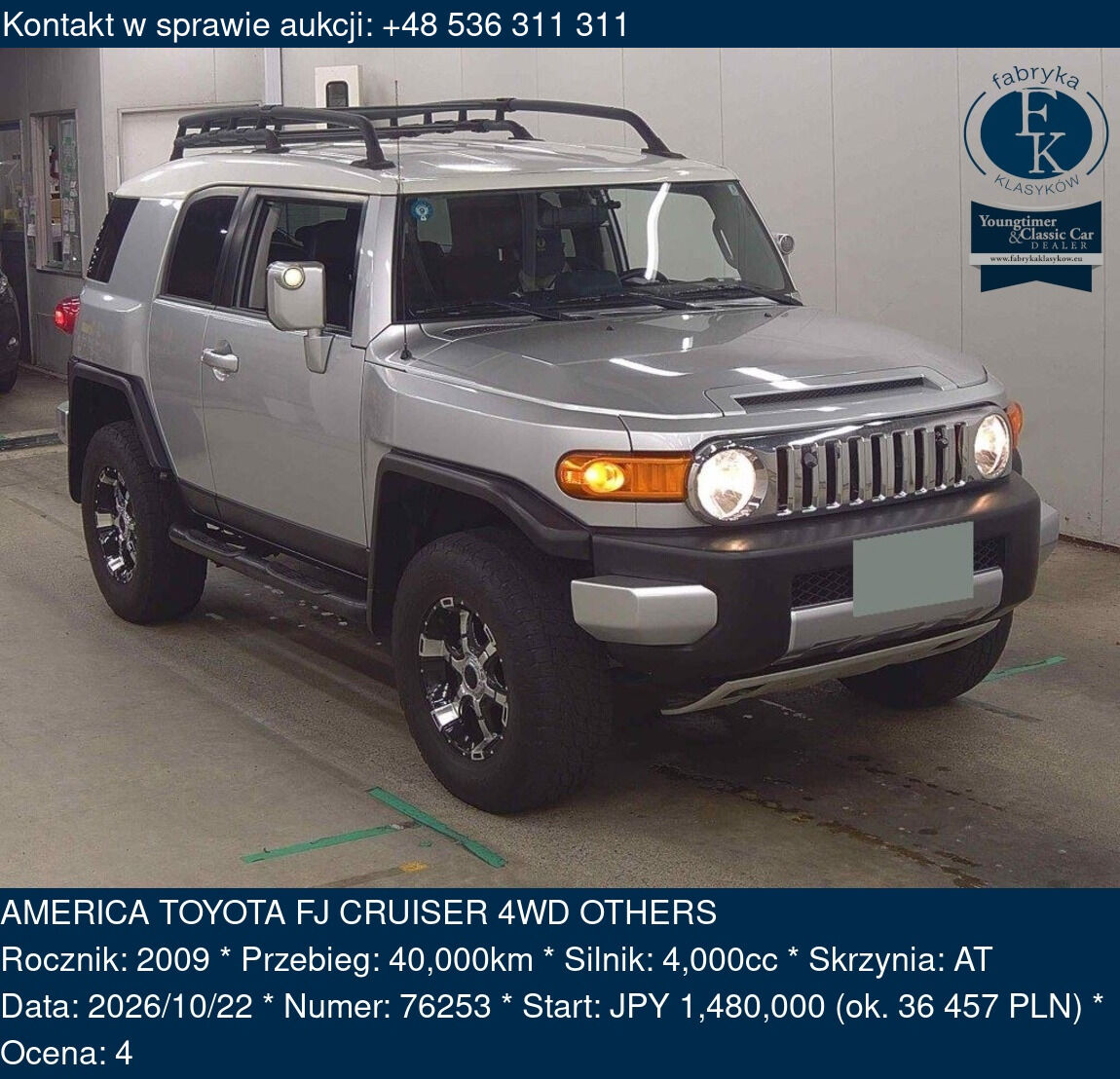 AMERICA TOYOTA FJ CRUISER 4WD OTHERS 2009 - zdjęcie 2