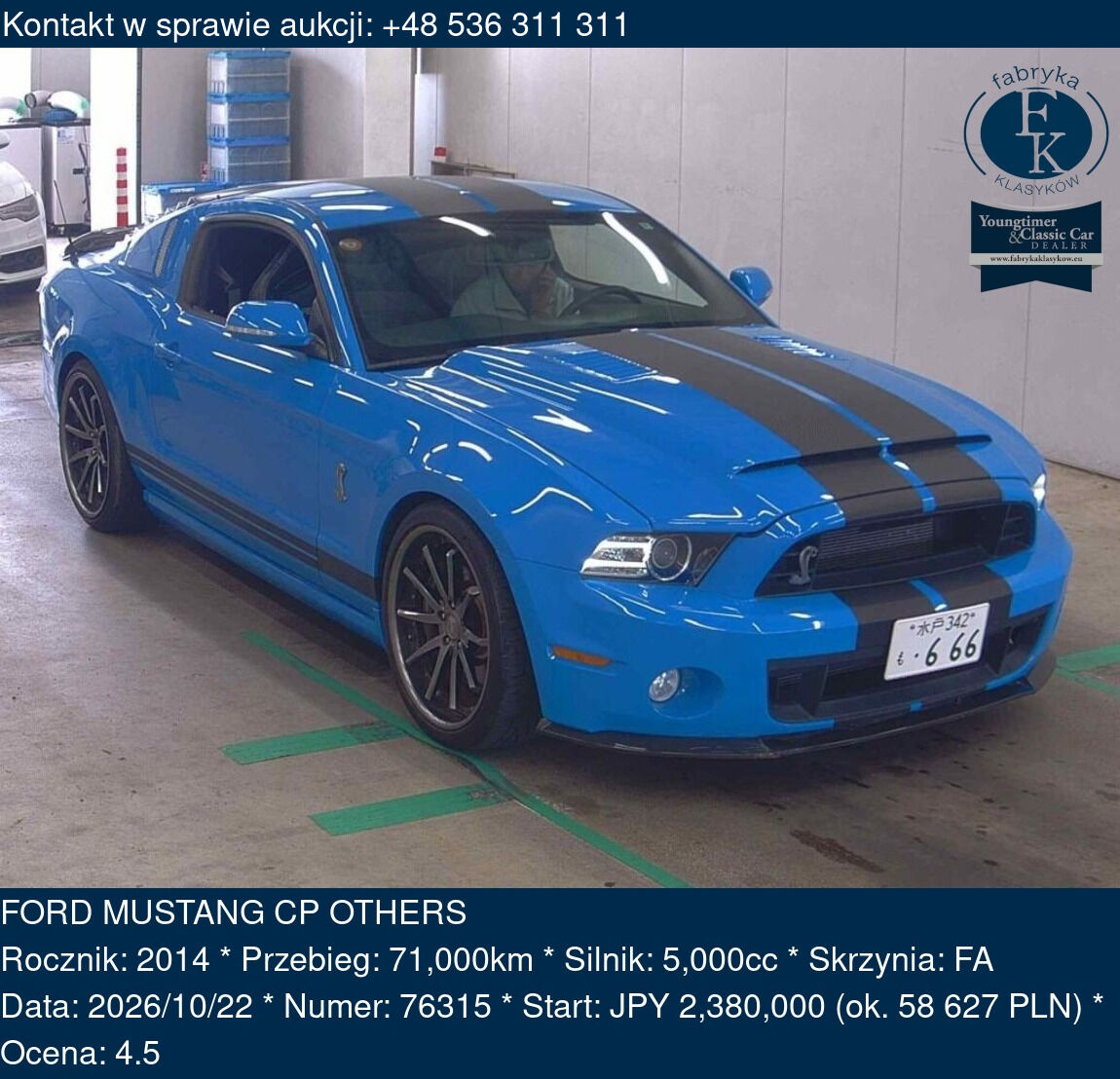 FORD MUSTANG CP OTHERS 2014 - zdjęcie 2
