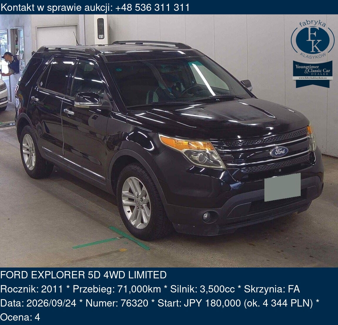FORD EXPLORER 5D 4WD LIMITED 2011 - zdjęcie 2