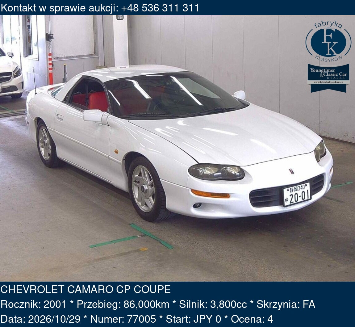 CHEVROLET CAMARO CP COUPE 2001 - zdjęcie 2
