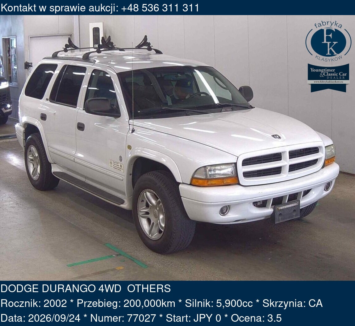 DODGE DURANGO 4WD OTHERS 2002 - zdjęcie 2