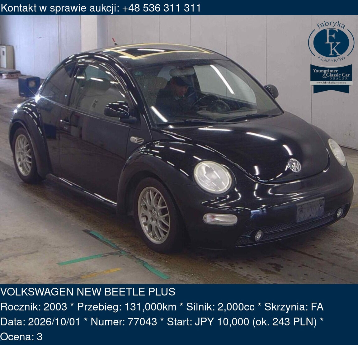 VOLKSWAGEN NEW BEETLE PLUS 2003 - zdjęcie 2