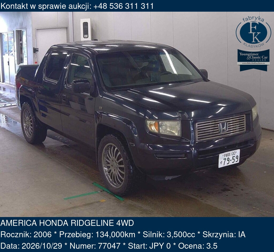 AMERICA HONDA RIDGELINE 4WD 2006 - zdjęcie 2