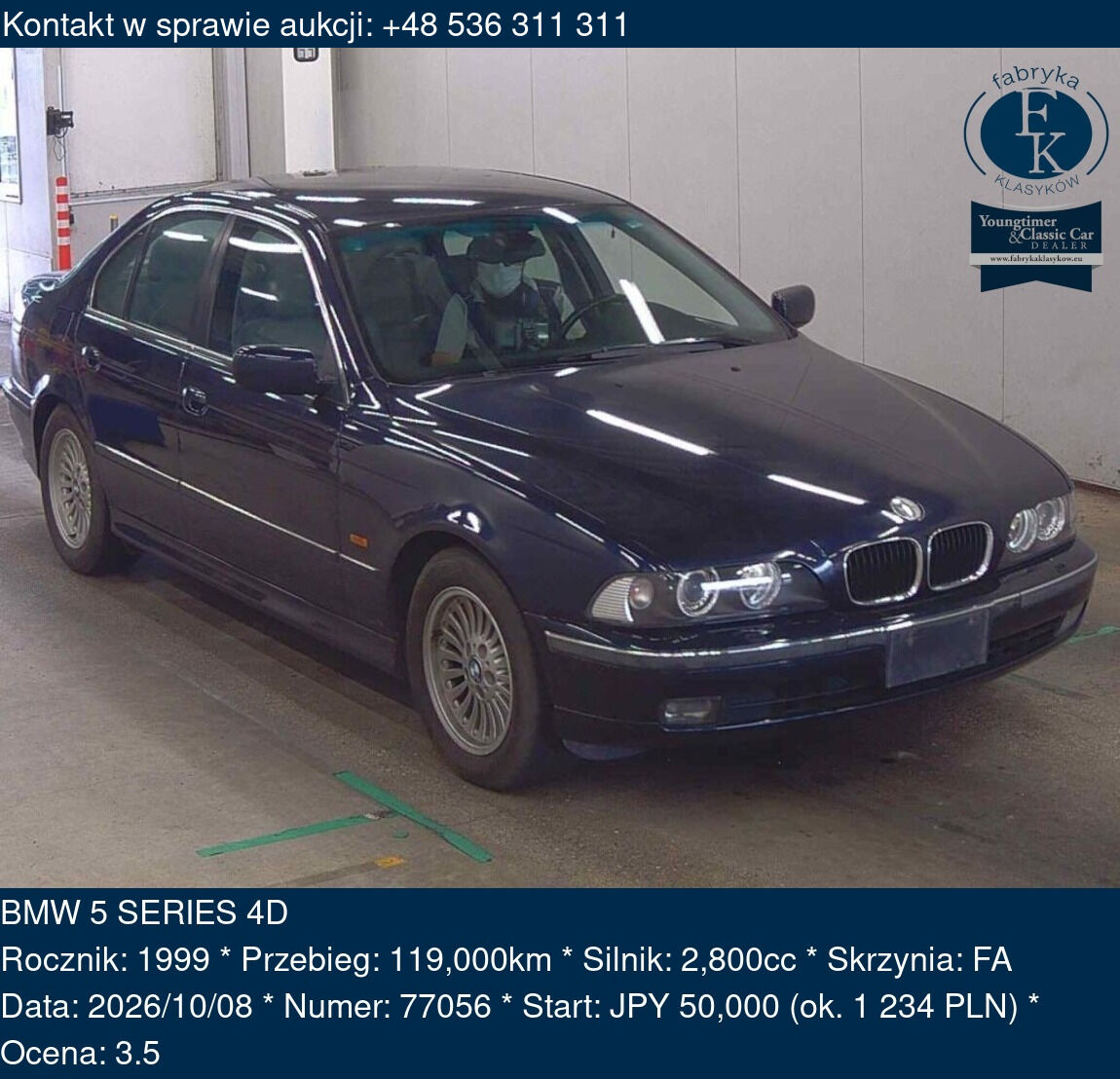 BMW 5 SERIES 4D 1999 - zdjęcie 2