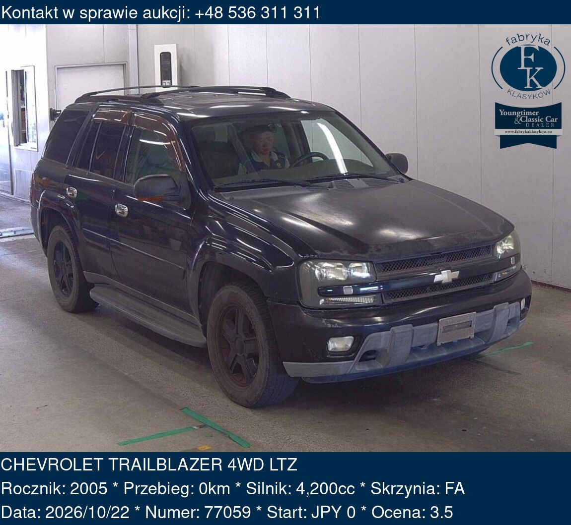 CHEVROLET TRAILBLAZER 4WD LTZ 2005 - zdjęcie 2