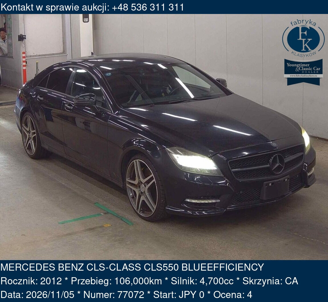 MERCEDES BENZ CLS-CLASS CLS550 BLUEEFFICIENCY 2012 - zdjęcie 2