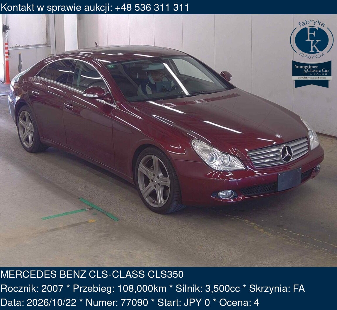MERCEDES BENZ CLS-CLASS CLS350 2007 - zdjęcie 2