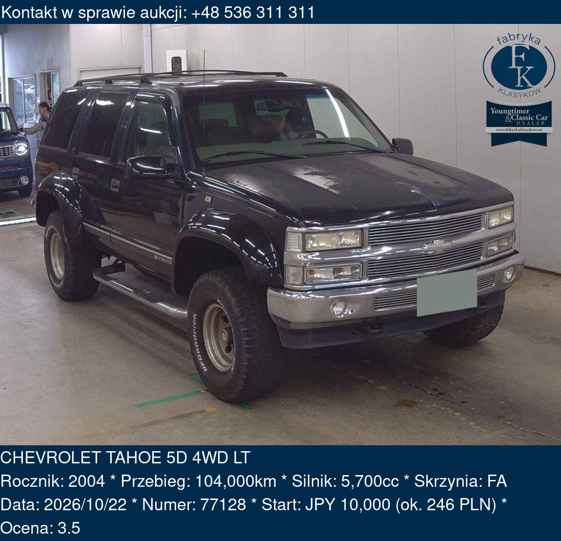 CHEVROLET TAHOE 5D 4WD LT 2004 - zdjęcie 2