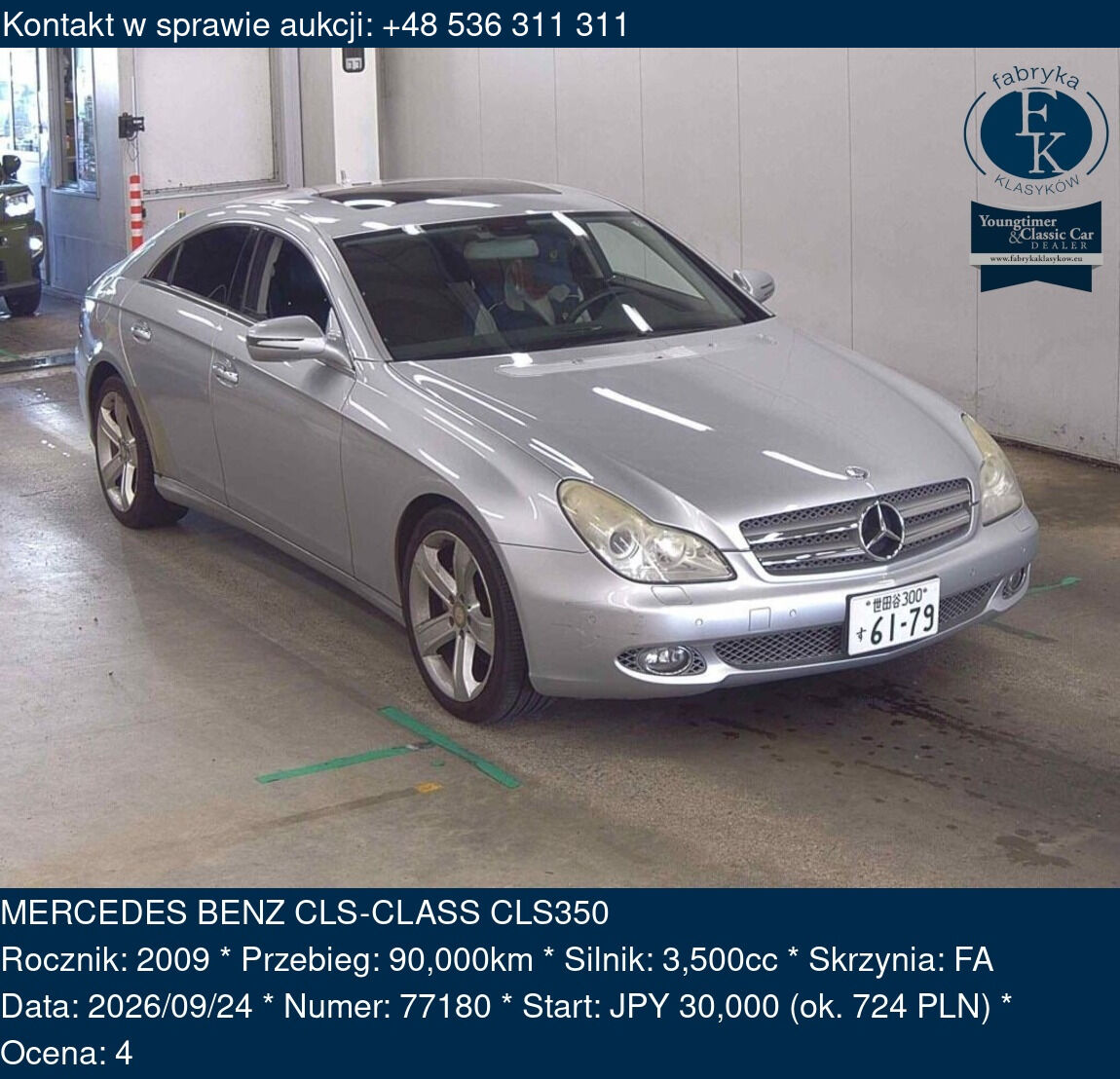 MERCEDES BENZ CLS-CLASS CLS350 2009 - zdjęcie 2
