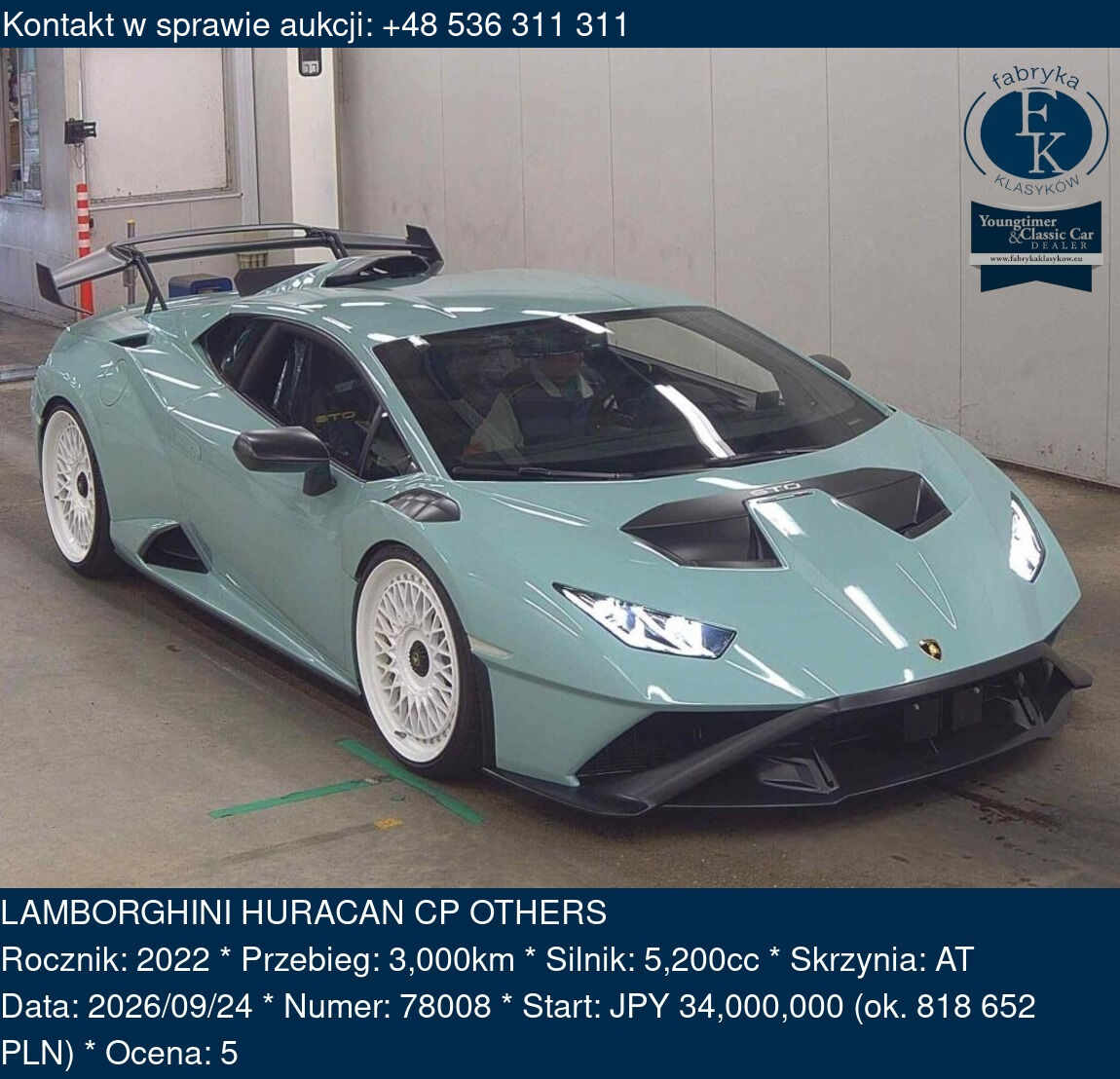 LAMBORGHINI HURACAN CP OTHERS 2022 - zdjęcie 2