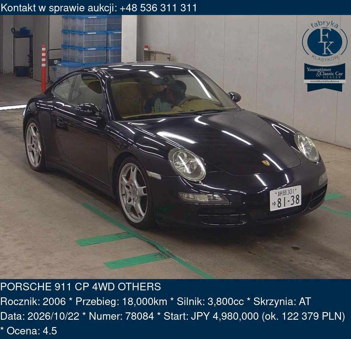 PORSCHE 911 CP 4WD OTHERS 2006 - zdjęcie 2