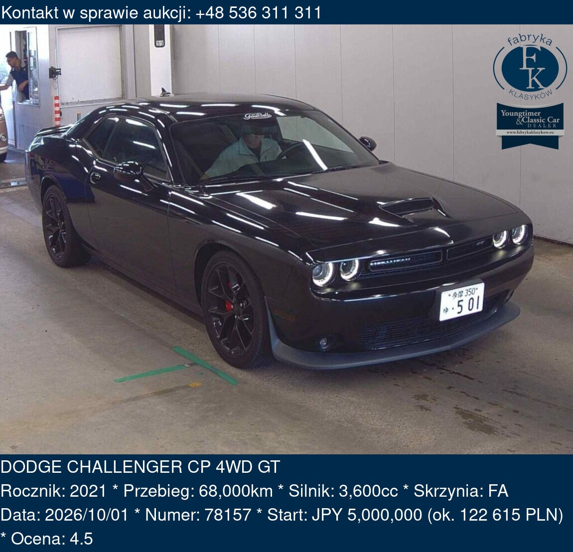 DODGE CHALLENGER CP 4WD GT 2021 - zdjęcie 2