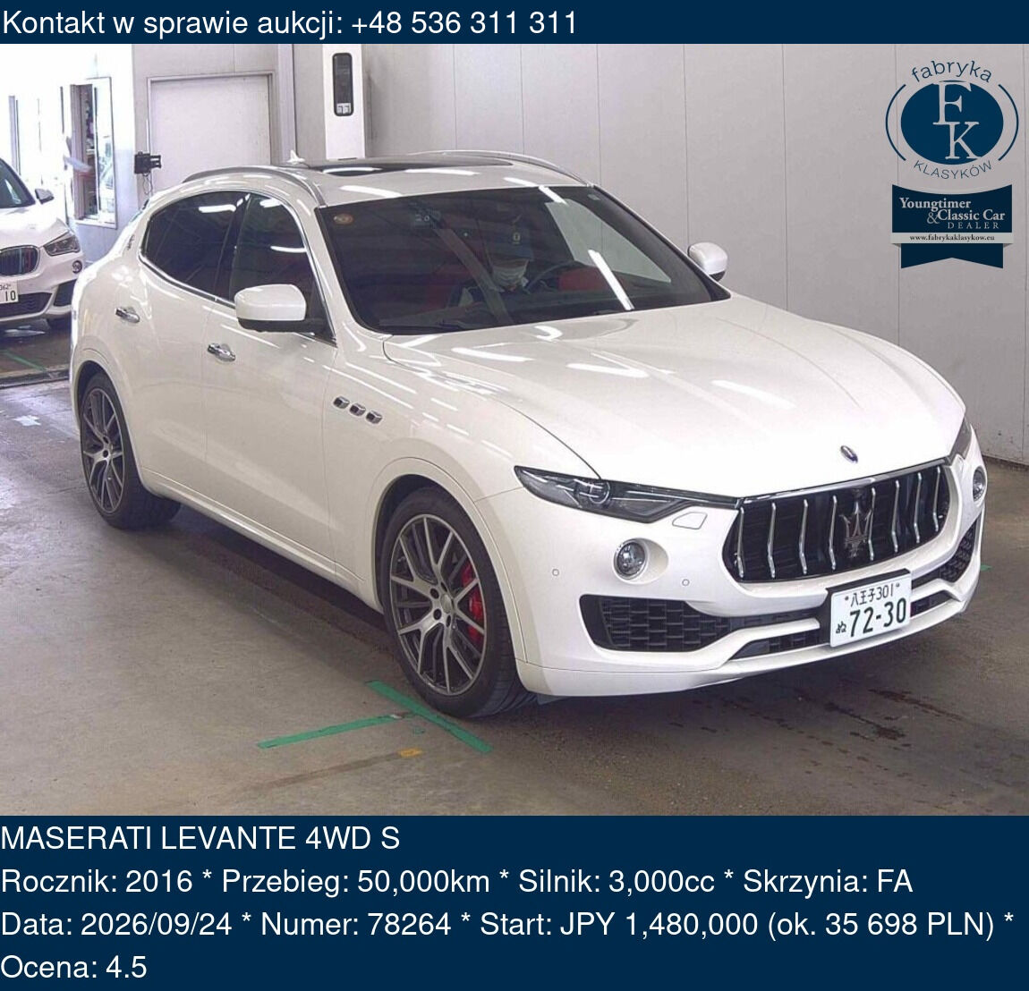 MASERATI LEVANTE 4WD S 2016 - zdjęcie 2