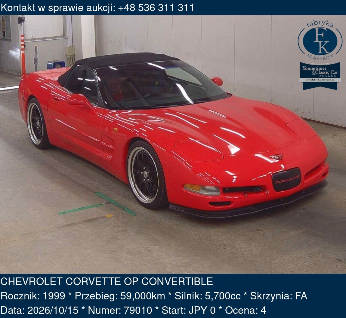 CHEVROLET CORVETTE OP CONVERTIBLE 1999 - zdjęcie 2