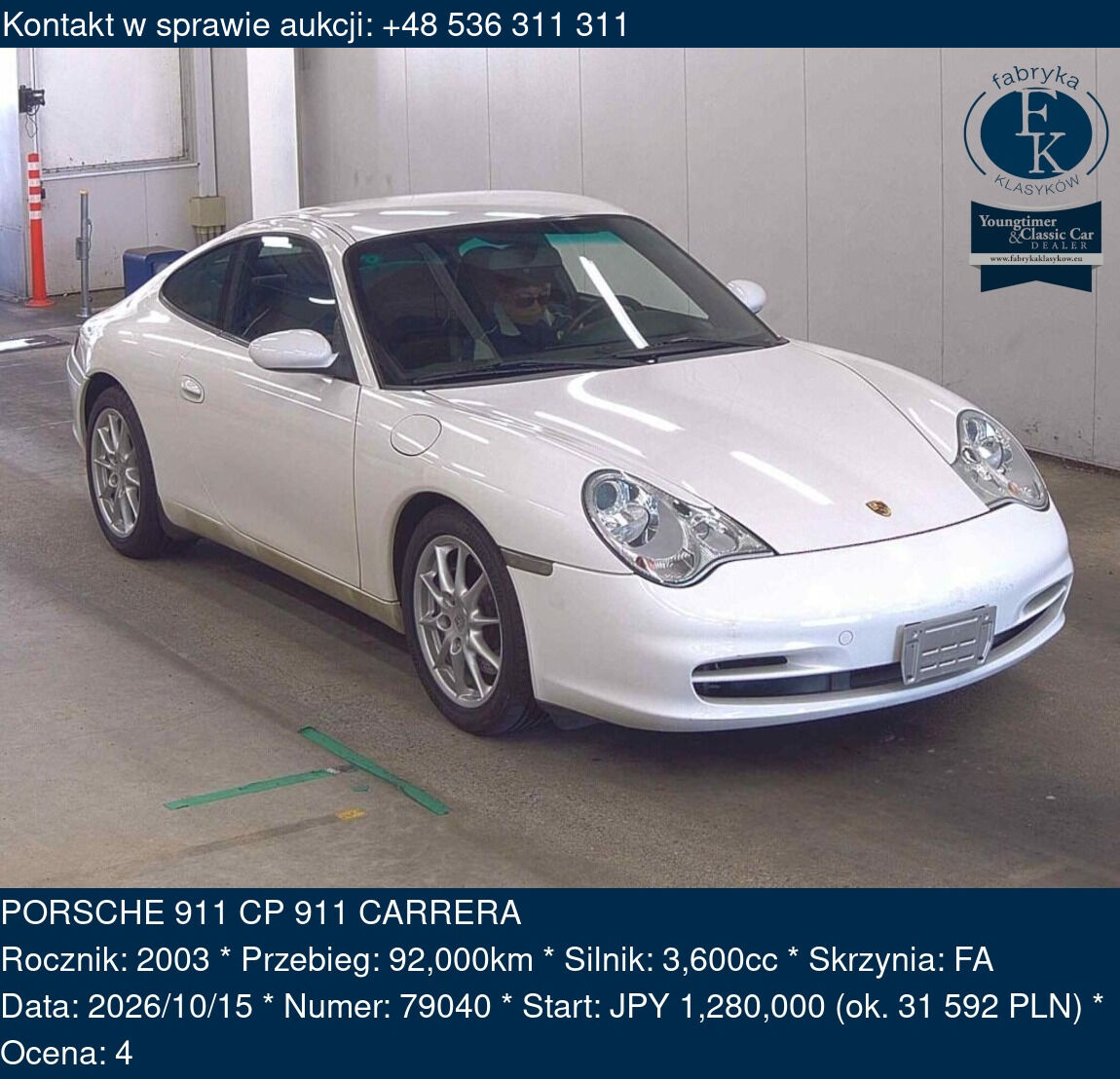 PORSCHE 911 CP 911 CARRERA 2003 - zdjęcie 2