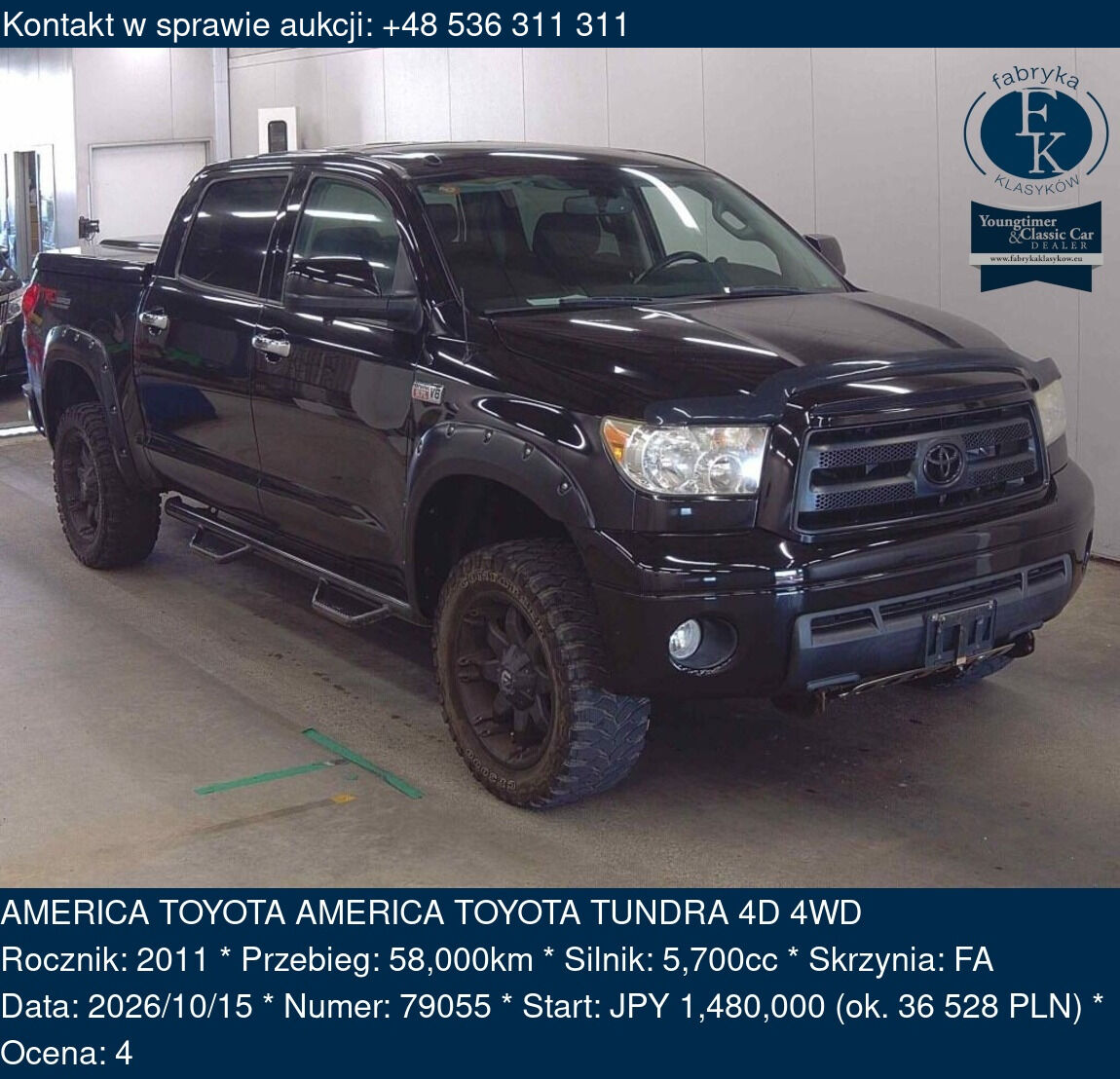 AMERICA TOYOTA AMERICA TOYOTA TUNDRA 4D 4WD 2011 - zdjęcie 2