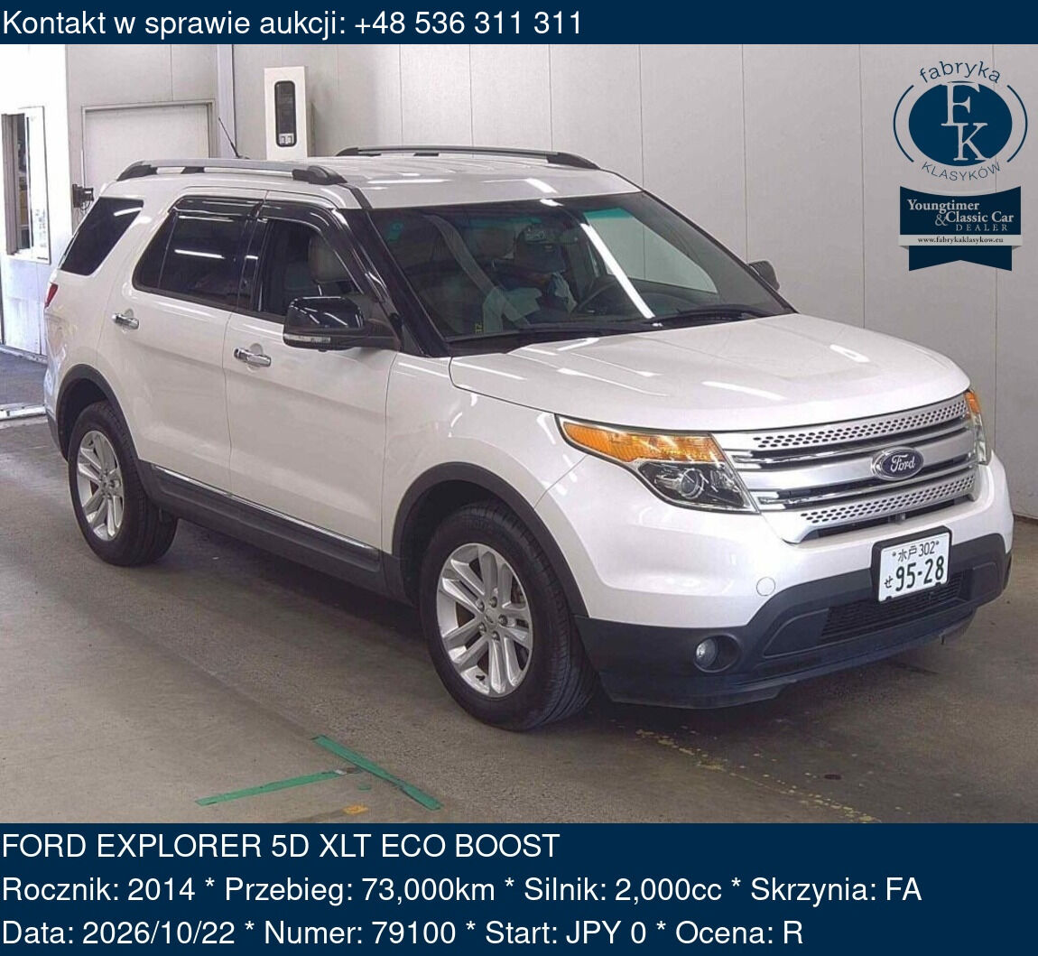 FORD EXPLORER 5D XLT ECO BOOST 2014 - zdjęcie 2