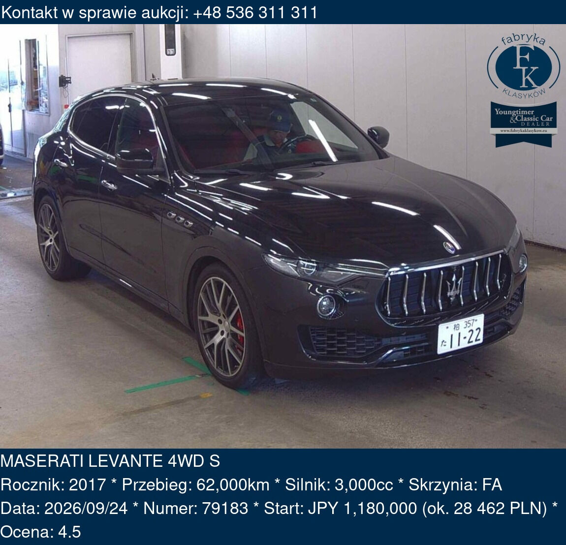 MASERATI LEVANTE 4WD S 2017 - zdjęcie 2