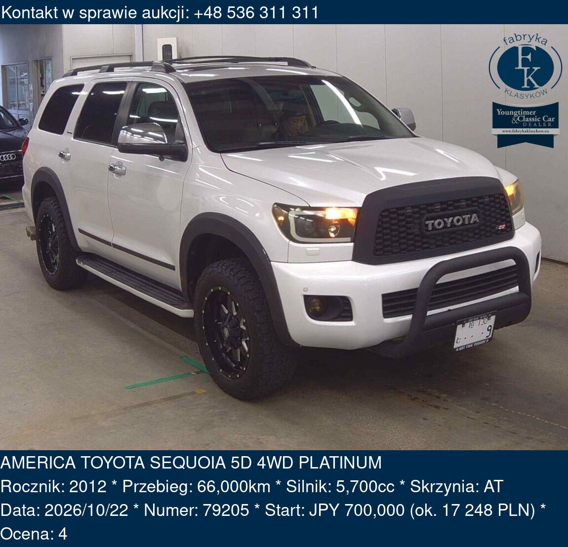 AMERICA TOYOTA SEQUOIA 5D 4WD PLATINUM 2012 - zdjęcie 2