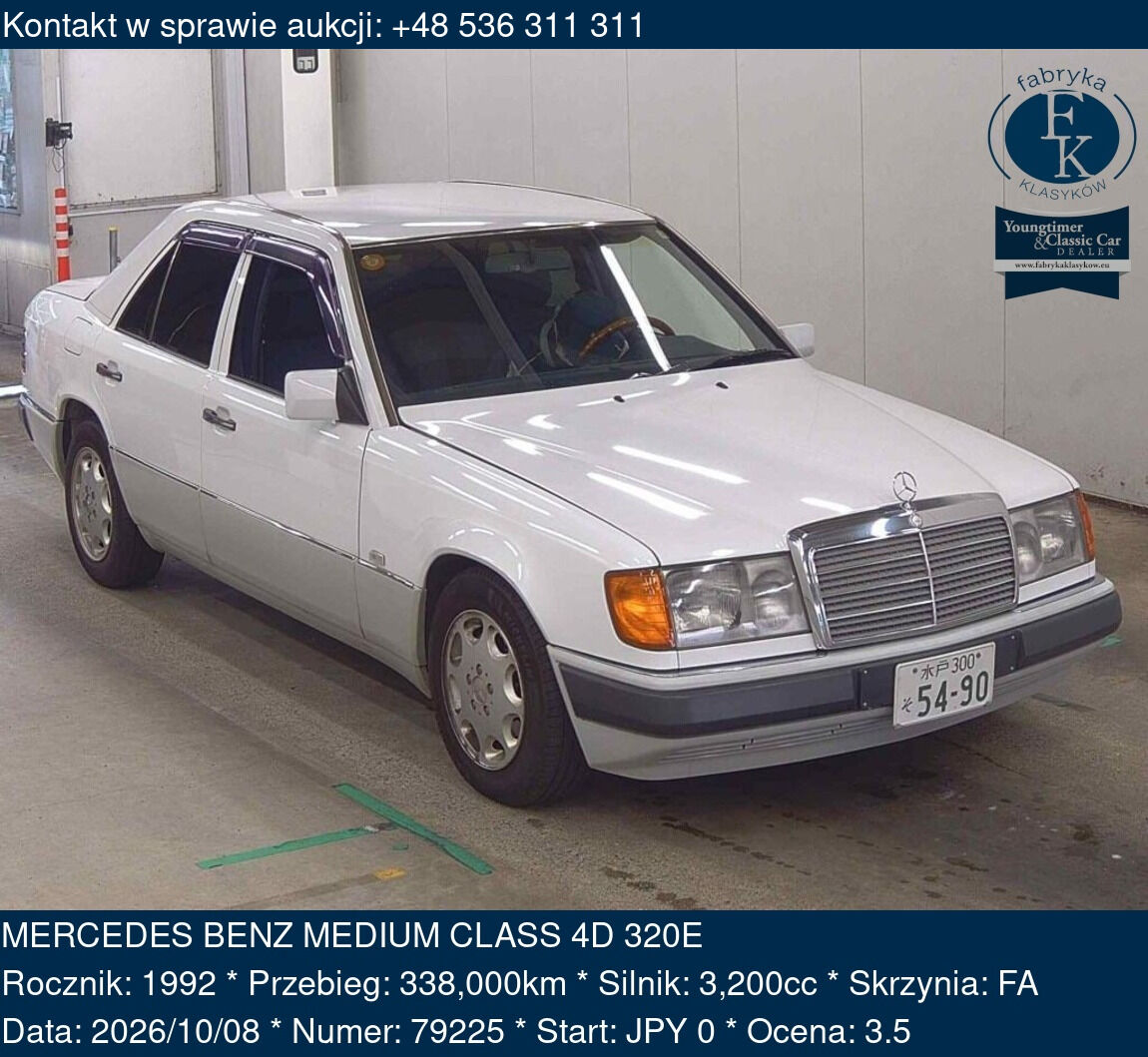 MERCEDES BENZ MEDIUM CLASS 4D 320E 1992 - zdjęcie 2