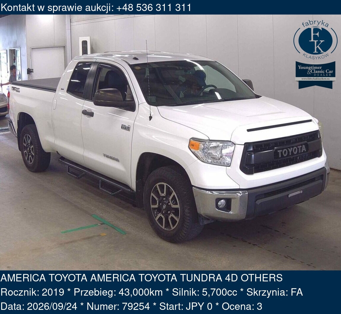 AMERICA TOYOTA AMERICA TOYOTA TUNDRA 4D OTHERS 2019 - zdjęcie 2