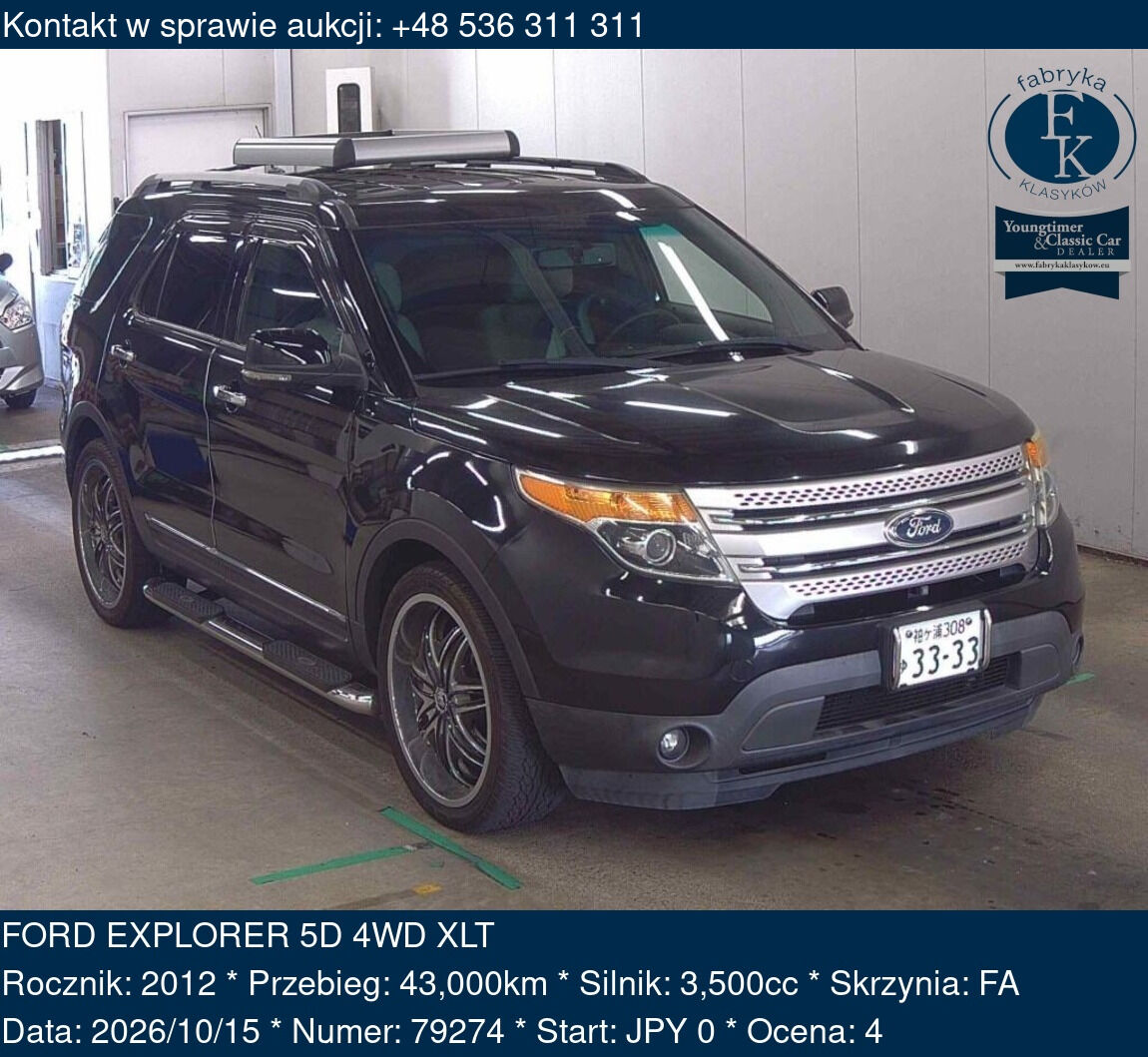 FORD EXPLORER 5D 4WD XLT 2012 - zdjęcie 2