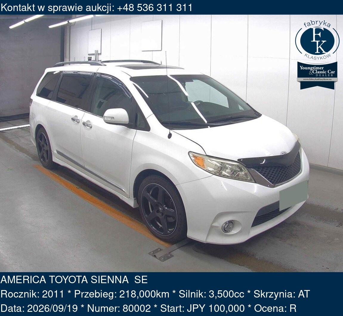 AMERICA TOYOTA SIENNA SE 2011 - zdjęcie 2
