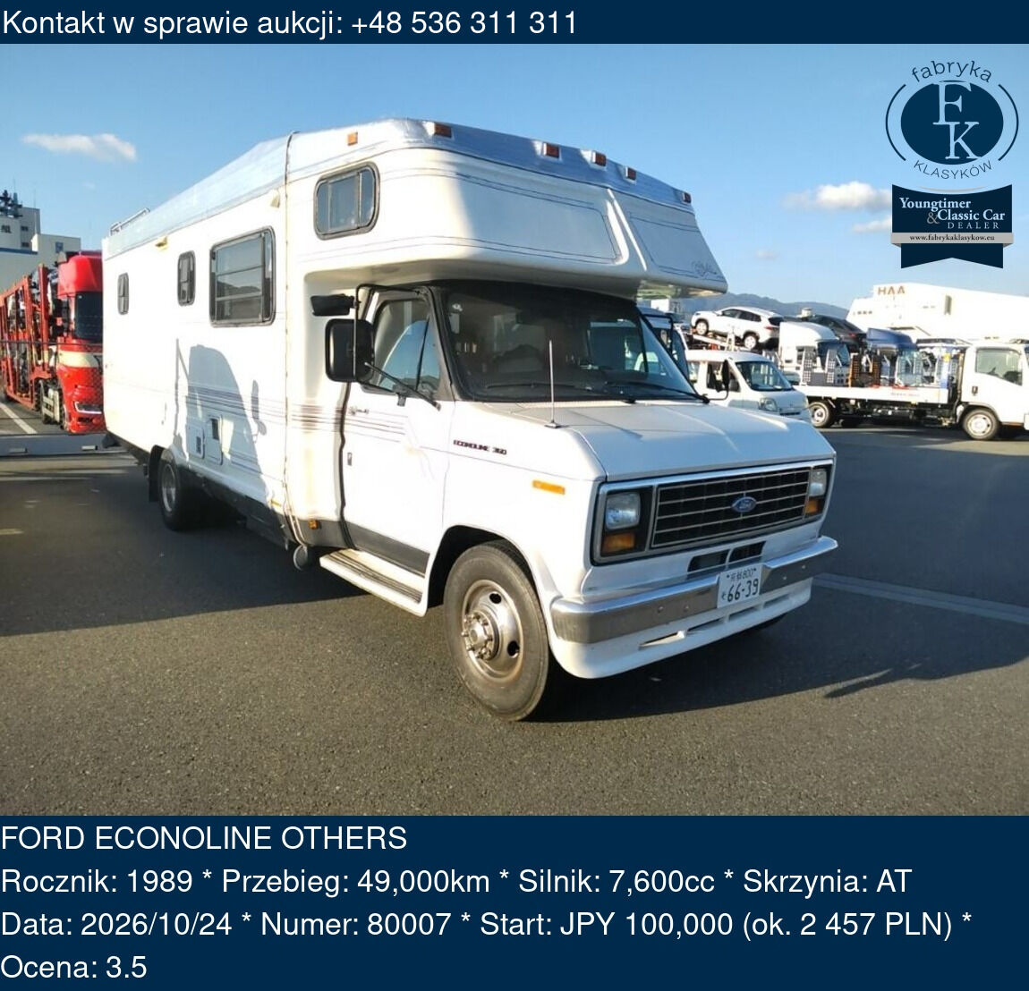 FORD ECONOLINE OTHERS 1989 - zdjęcie 2