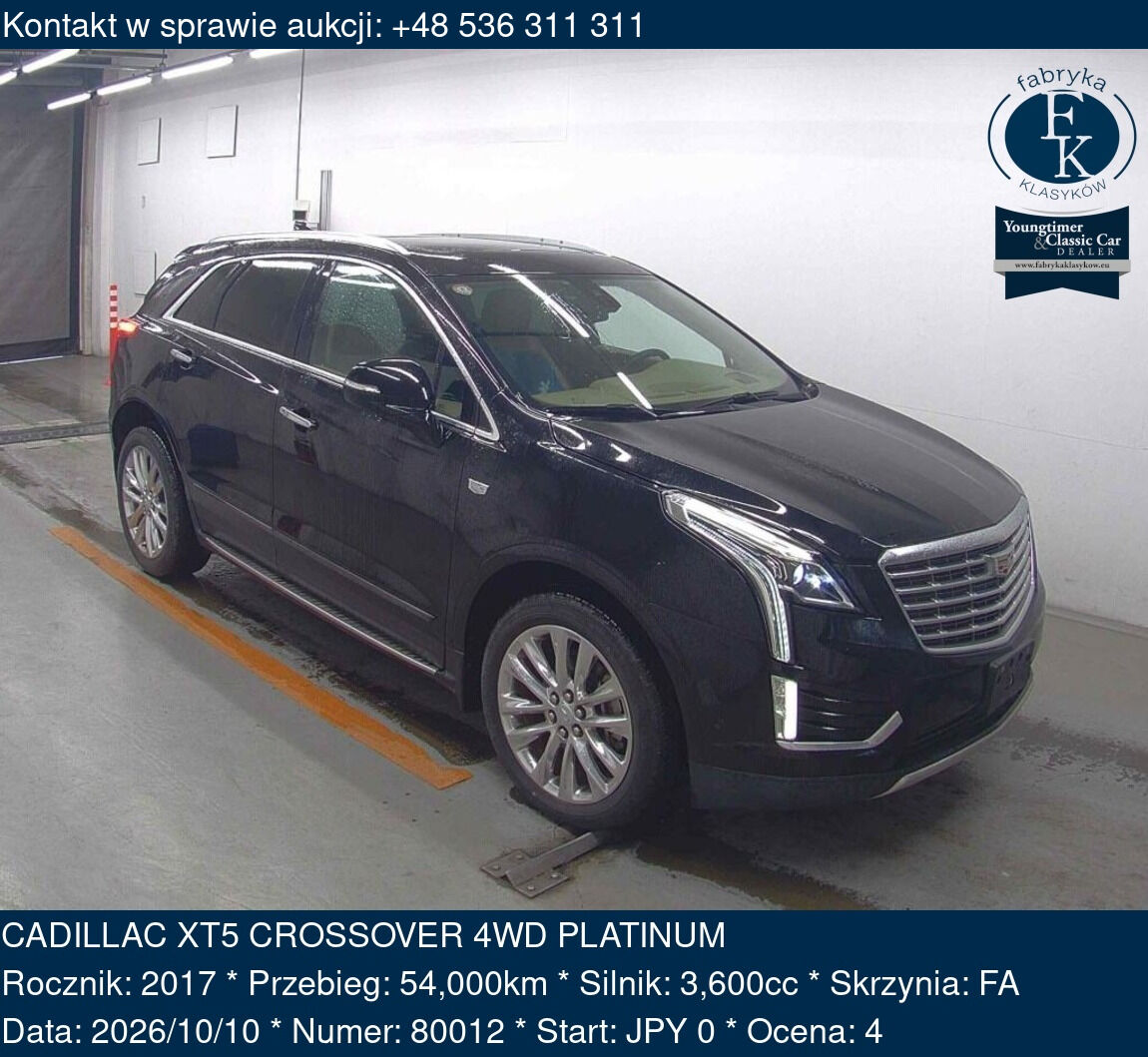 CADILLAC XT5 CROSSOVER 4WD PLATINUM 2017 - zdjęcie 2