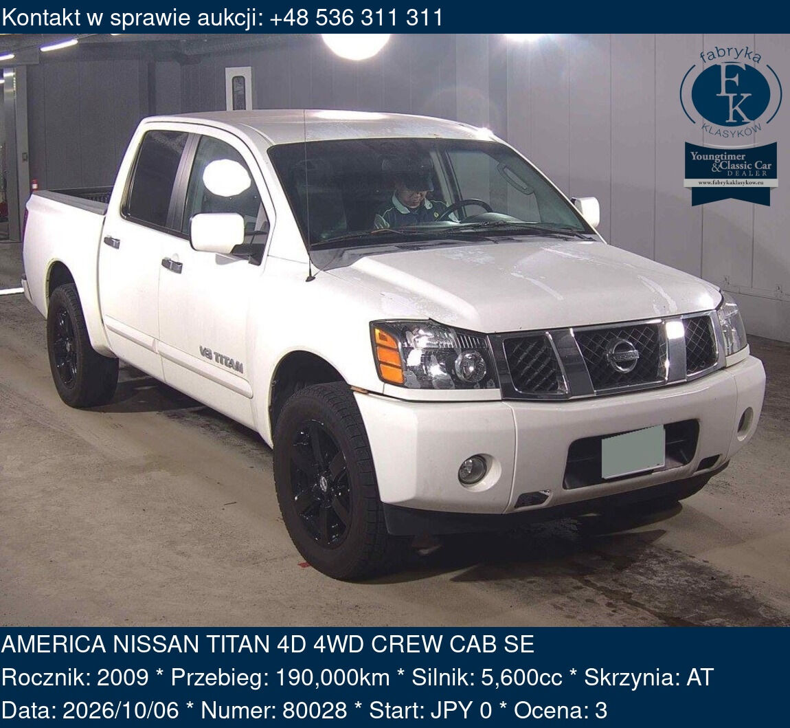 AMERICA NISSAN TITAN 4D 4WD CREW CAB SE 2009 - zdjęcie 2