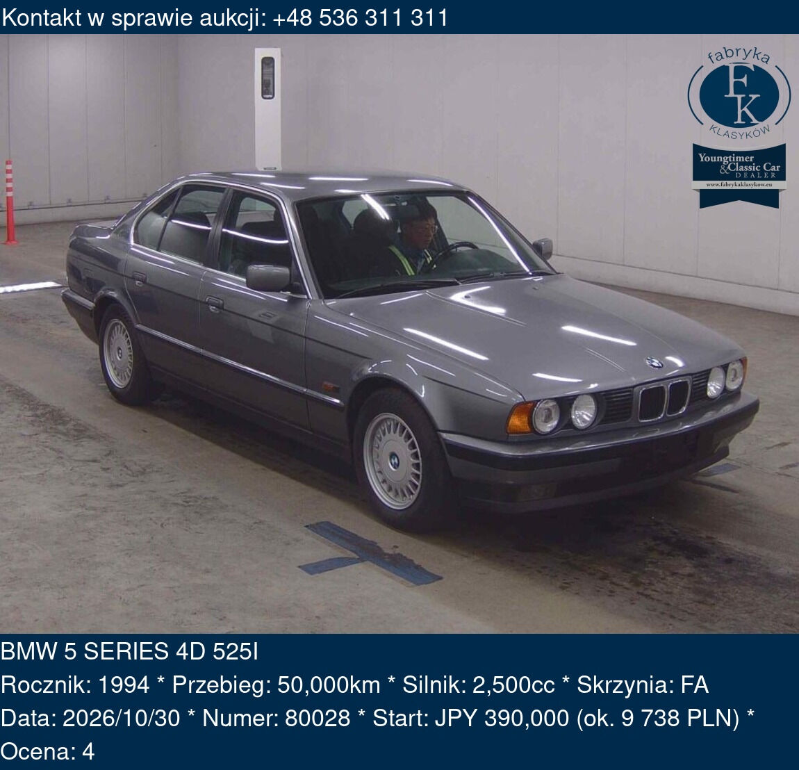 BMW 5 SERIES 4D 525I 1994 - zdjęcie 2