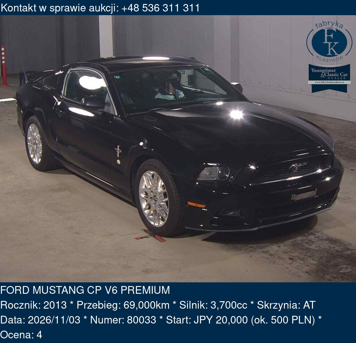 FORD MUSTANG CP V6 PREMIUM 2013 - zdjęcie 2