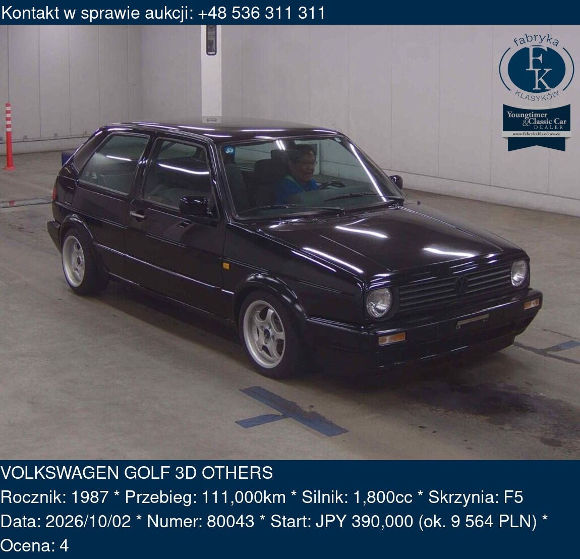 VOLKSWAGEN GOLF 3D OTHERS 1987 - zdjęcie 2