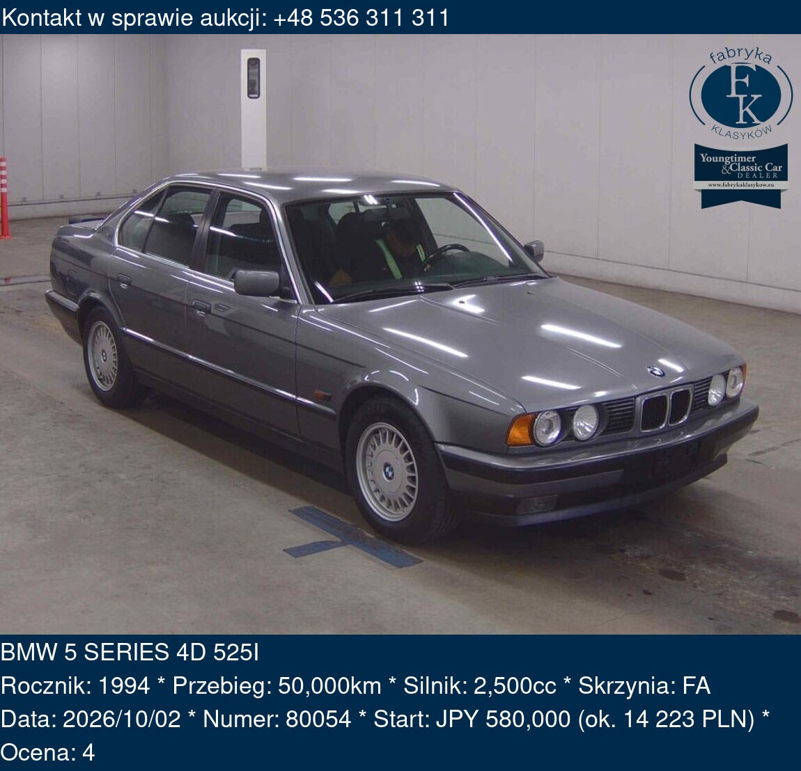BMW 5 SERIES 4D 525I 1994 - zdjęcie 2