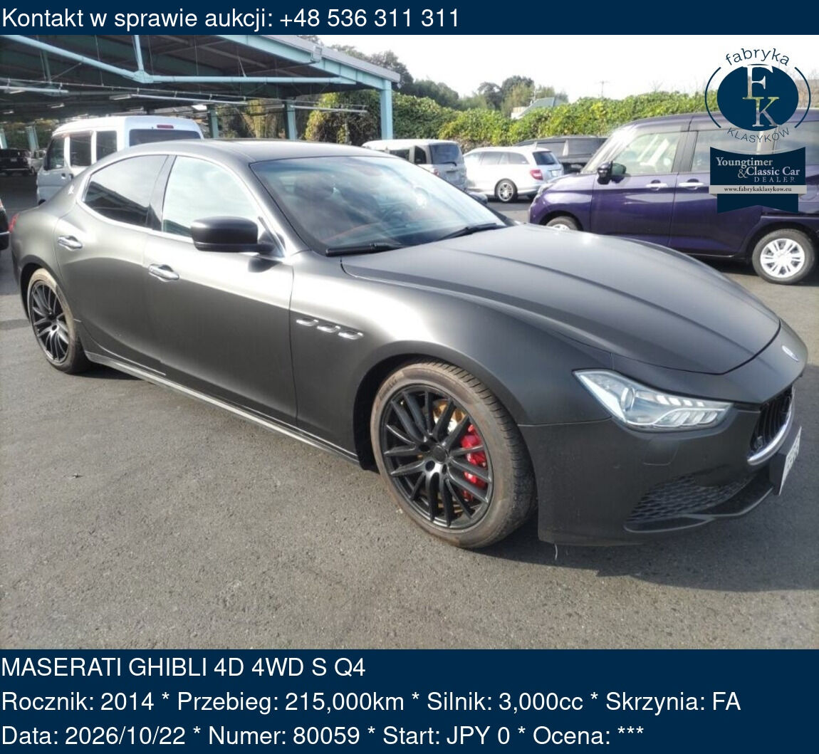 MASERATI GHIBLI 4D 4WD S Q4 2014 - zdjęcie 2