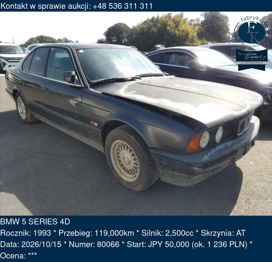 BMW 5 SERIES 4D 1993 - zdjęcie 2