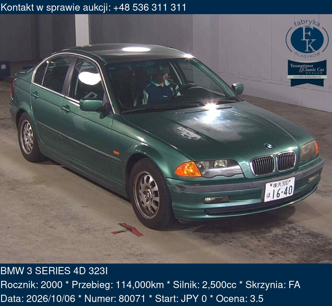 BMW 3 SERIES 4D 323I 2000 - zdjęcie 2
