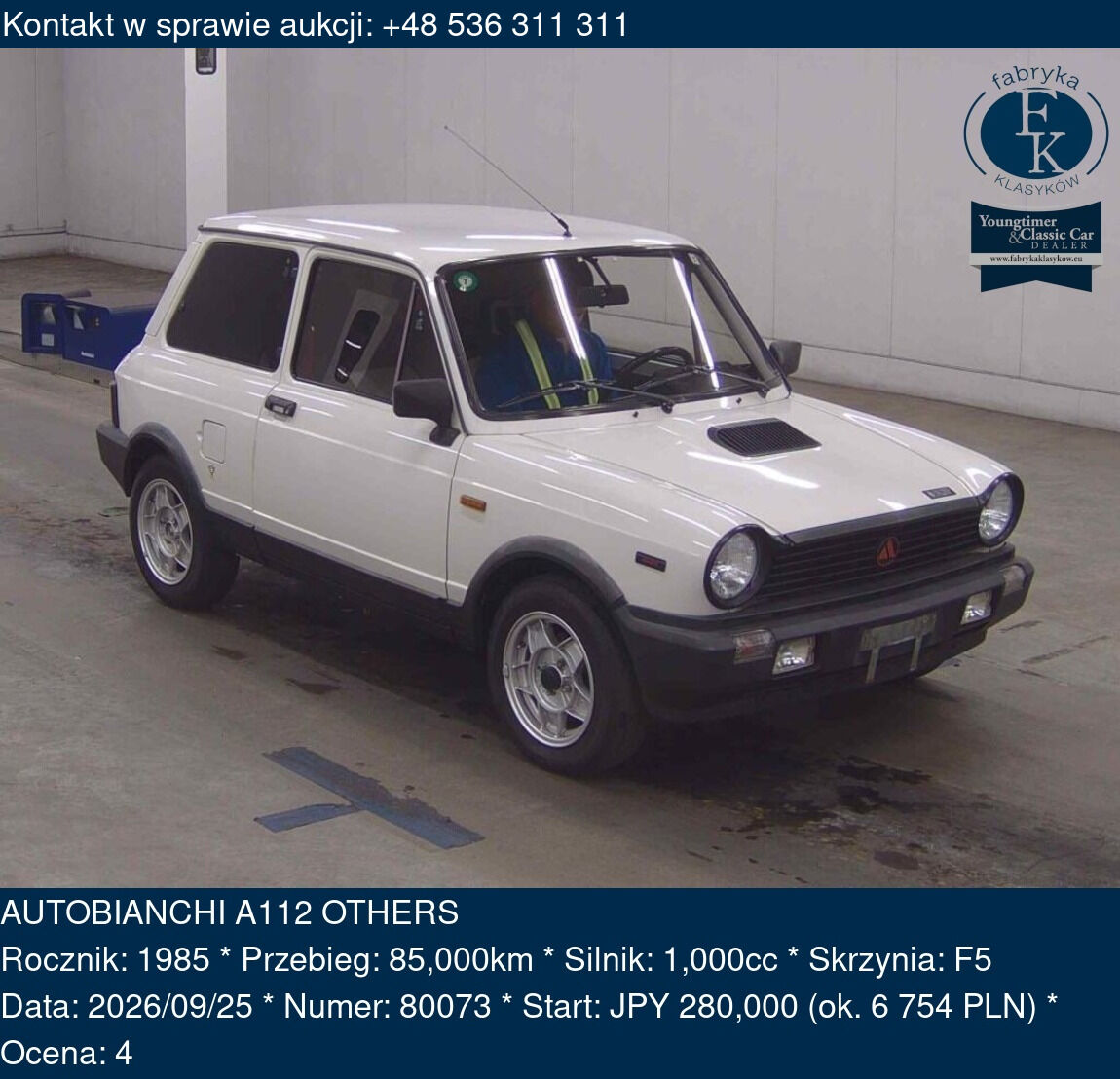 AUTOBIANCHI A112 OTHERS 1985 - zdjęcie 2