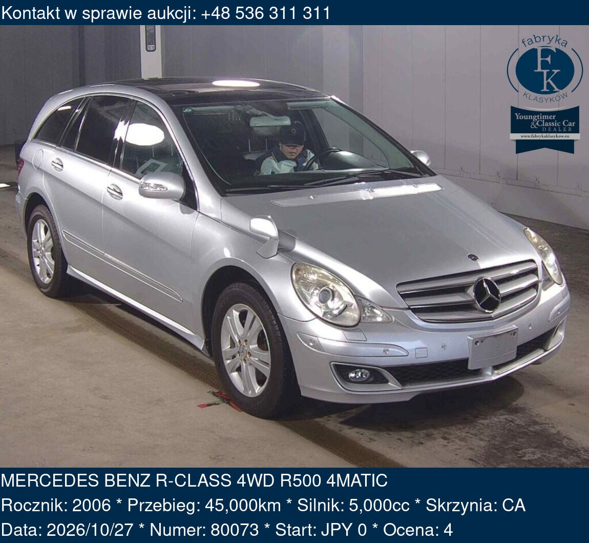 MERCEDES BENZ R-CLASS 4WD R500 4MATIC 2006 - zdjęcie 2