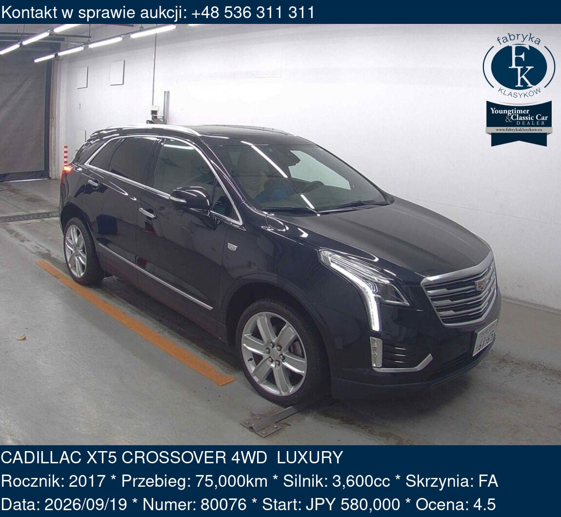CADILLAC XT5 CROSSOVER 4WD LUXURY 2017 - zdjęcie 2