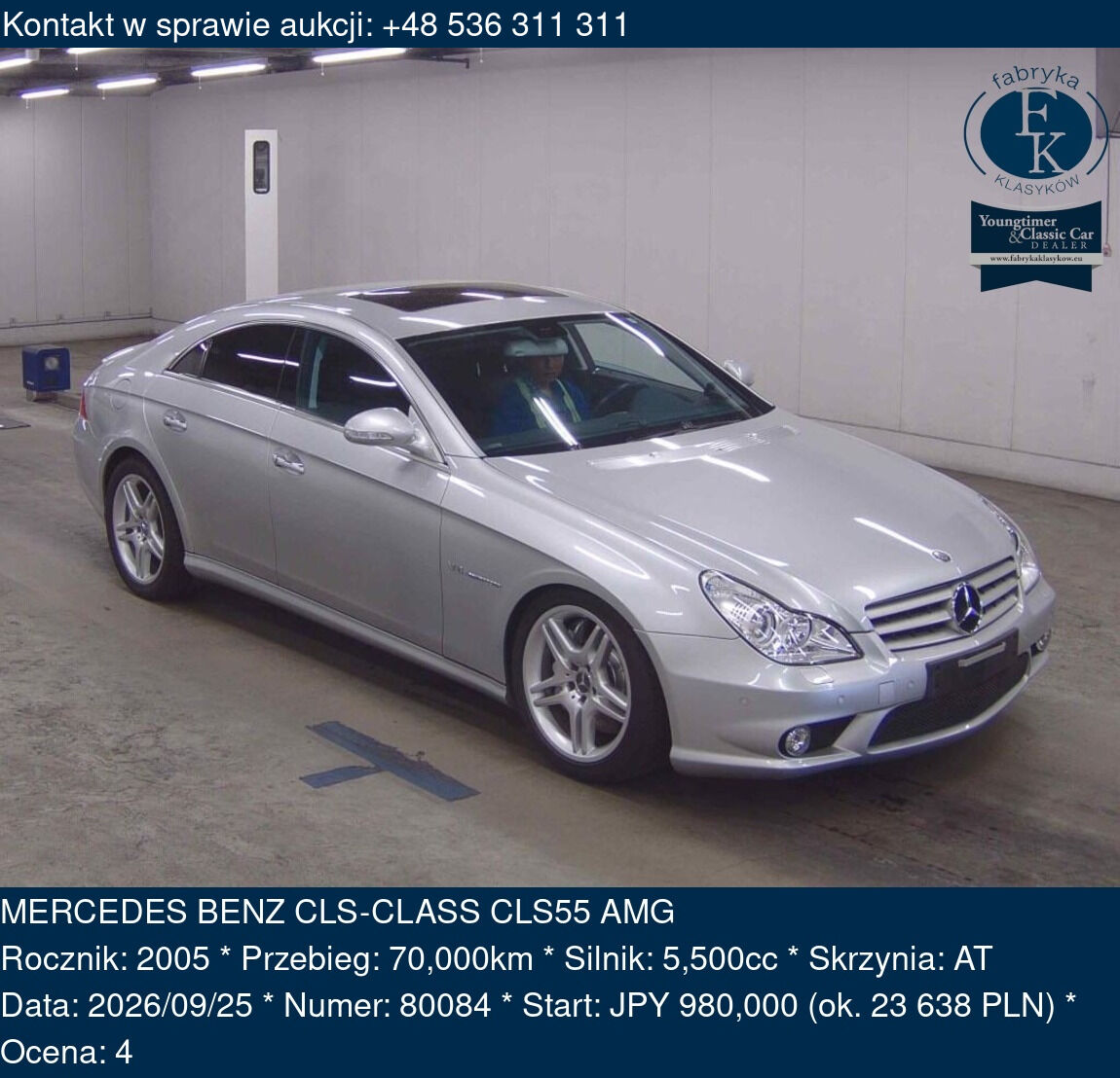 MERCEDES BENZ CLS-CLASS CLS55 AMG 2005 - zdjęcie 2