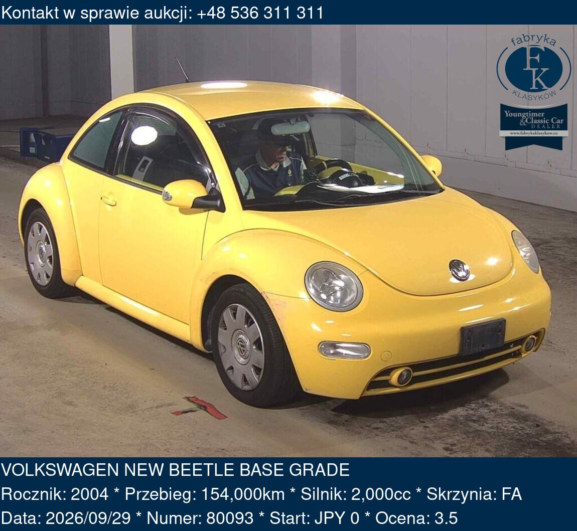 VOLKSWAGEN NEW BEETLE BASE GRADE 2004 - zdjęcie 2