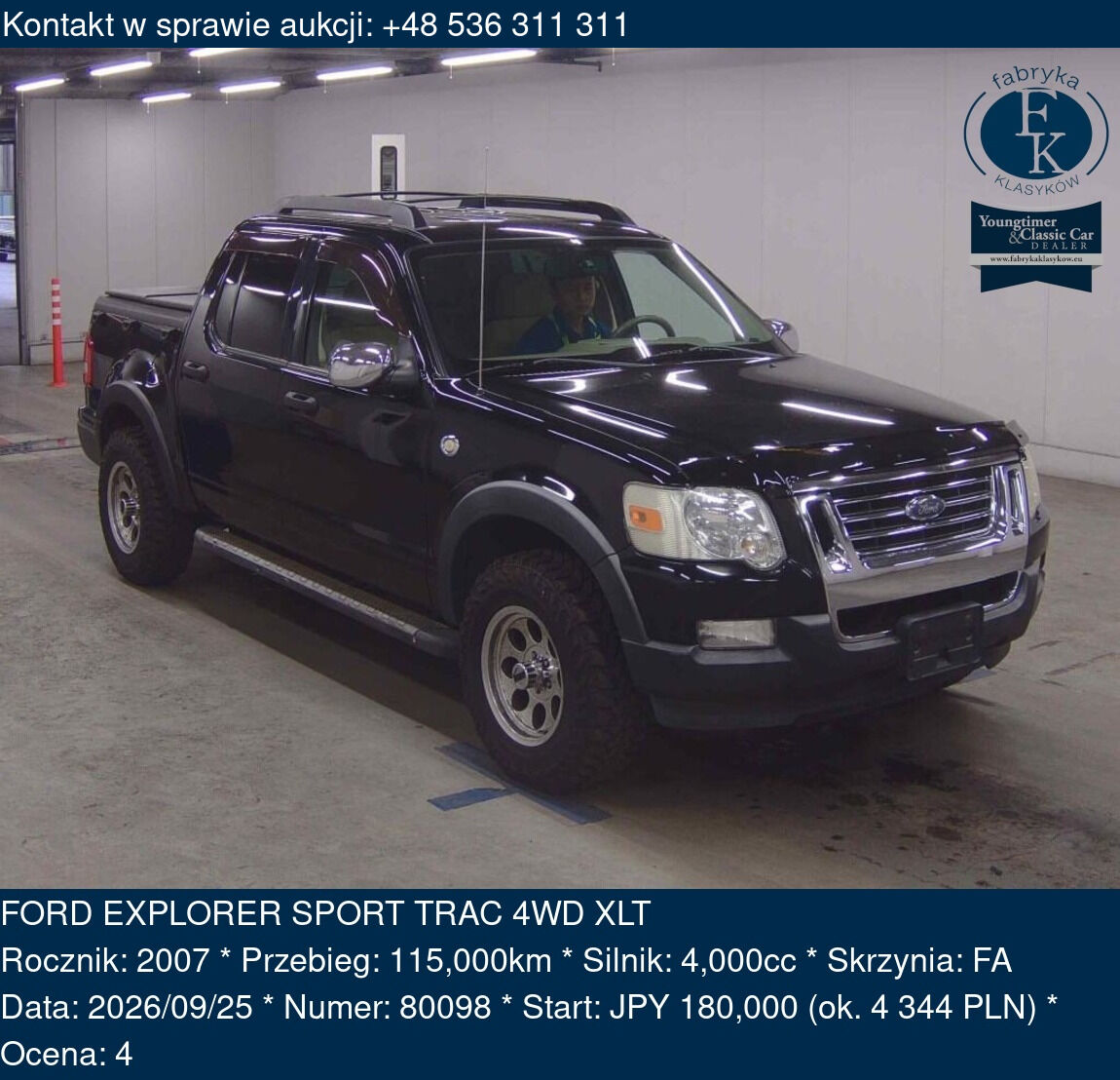FORD EXPLORER SPORT TRAC 4WD XLT 2007 - zdjęcie 2