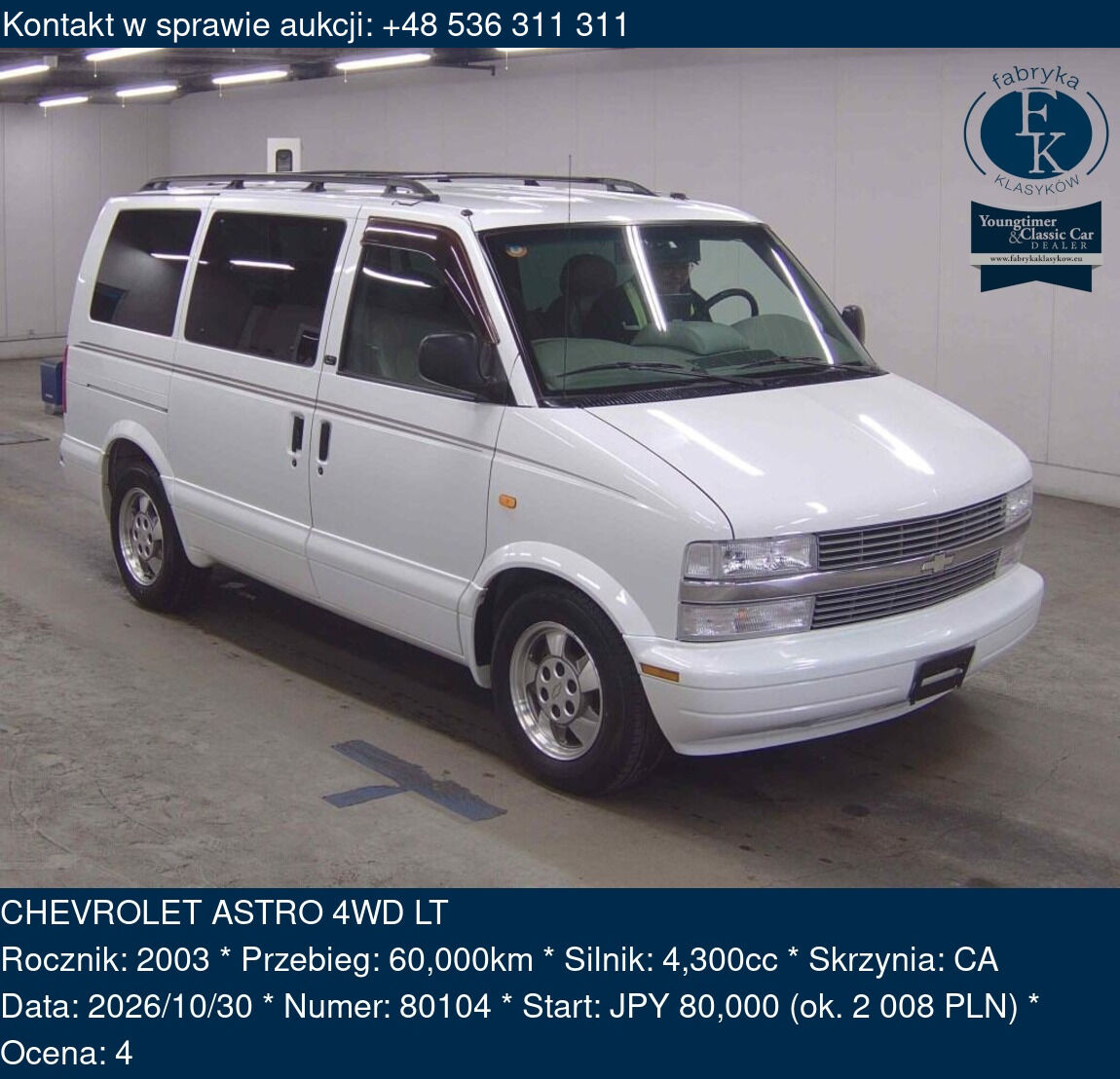 CHEVROLET ASTRO 4WD LT 2003 - zdjęcie 2