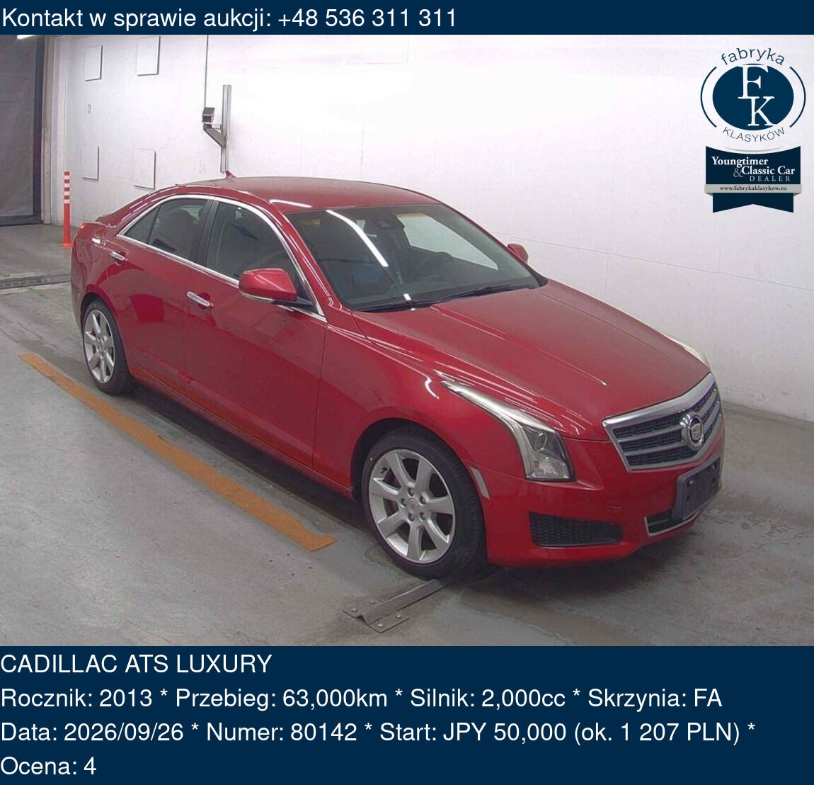 CADILLAC ATS LUXURY 2013 - zdjęcie 2