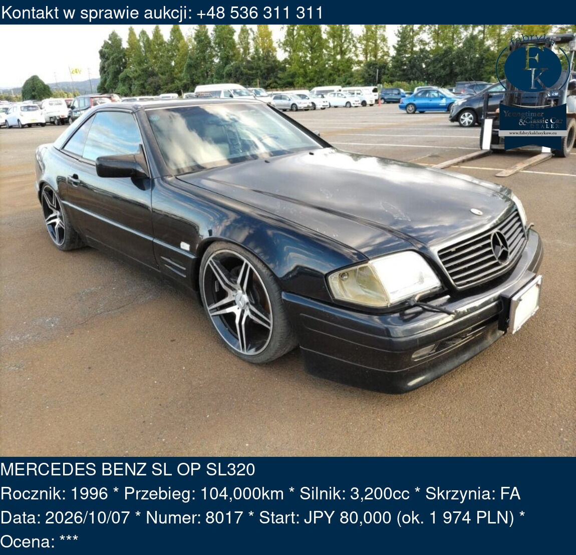 MERCEDES BENZ SL OP SL320 1996 - zdjęcie 2