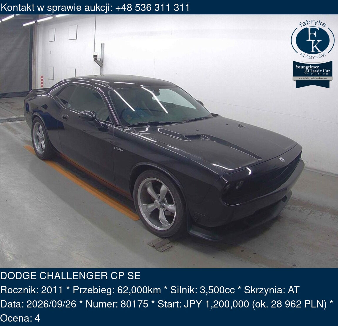DODGE CHALLENGER CP SE 2011 - zdjęcie 2