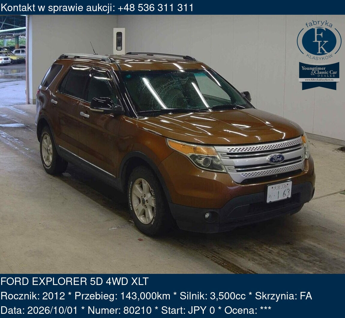 FORD EXPLORER 5D 4WD XLT 2012 - zdjęcie 2