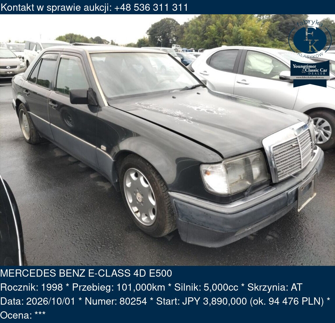 MERCEDES BENZ E-CLASS 4D E500 1998 - zdjęcie 2